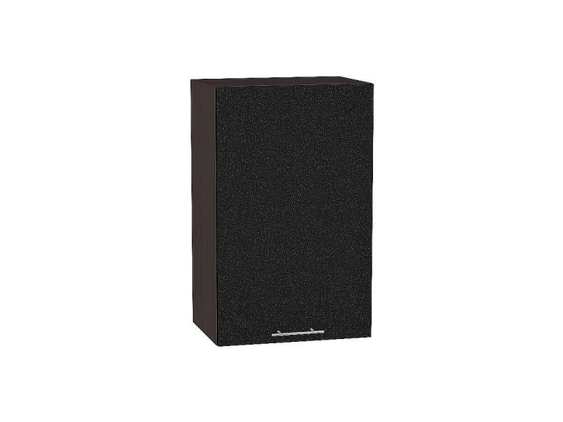 Шкаф верхний с 1-ой дверцей Валерия-М Черный металлик Graphite (920*450*318)