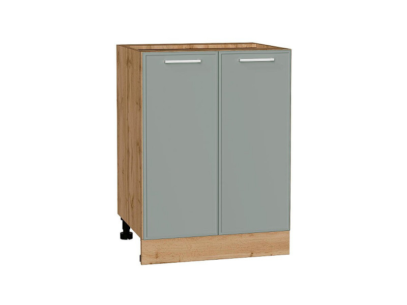 816*600*481 Шкаф нижний с 2-мя дверцами Квадро Аквамарин/Дуб Вотан