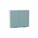 716*800* Шкаф верхний с 2-мя дверцами Флэт Grey-green In 2S Белый