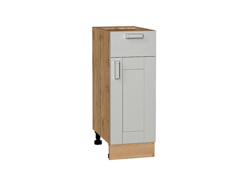 Кухня 816*300*Шкаф нижний с 1-ой дверцей и ящиком Лофт Grey Silk/Дуб Вотан