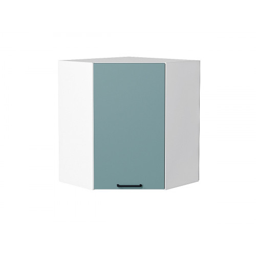 716*600*600 Шкаф верхний угловой Флэт Grey-green In 2S Белый
