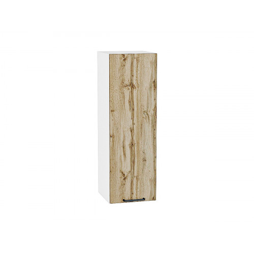 920*300* Шкаф верхний с 1-ой дверцей Флэт Wotan Oak 2S Белый