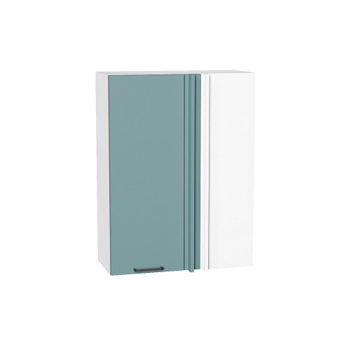 920*700* Шкаф верхний прямой угловой Флэт Grey-green In 2S Белый