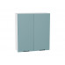 920*800* Шкаф верхний с 2-мя дверцами Флэт Grey-green In 2S Белый