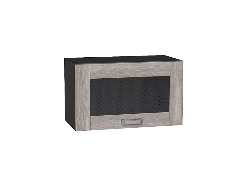 Кухня 358*600*Шкаф верхний горизонтальный остекленный Лофт Cappuccino Veralinga/Graphite