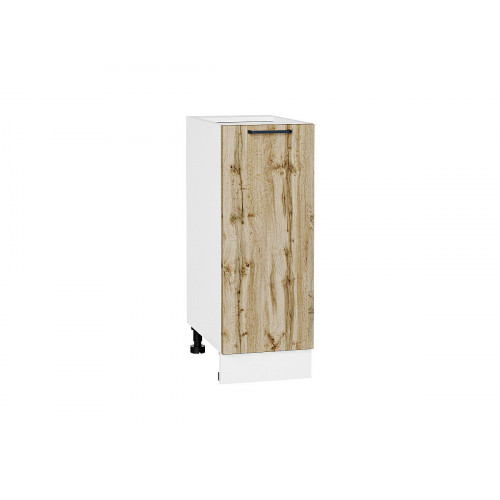 816*300* Шкаф нижний с 1-ой дверцей Флэт Wotan Oak 2S Белый