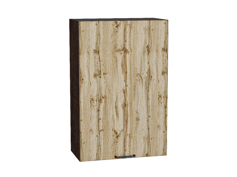 920*600* Шкаф верхний с 1-ой дверцей Флэт Wotan Oak 2S Graphite