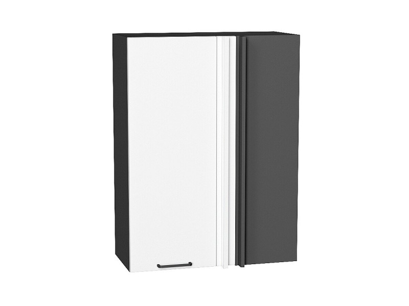 920*700* Шкаф верхний прямой угловой Флэт White In 2S Graphite