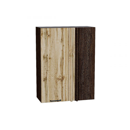 920*690* Шкаф верхний прямой угловой Флэт Wotan Oak 2S Graphite