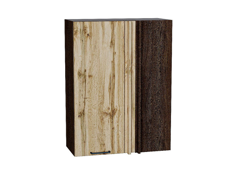 920*690* Шкаф верхний прямой угловой Флэт Wotan Oak 2S Graphite
