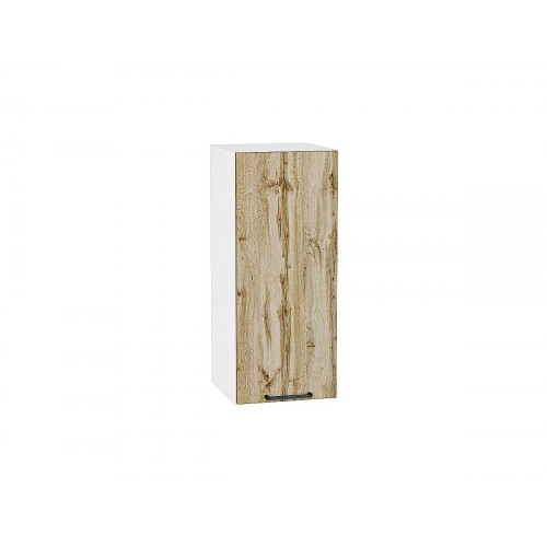716*300* Шкаф верхний с 1-ой дверцей Флэт Wotan Oak 2S Белый