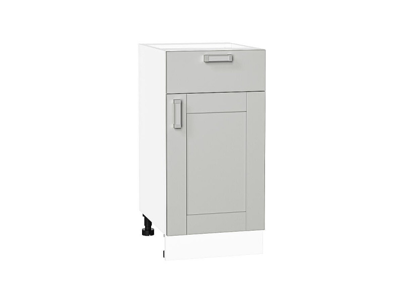 Кухня 816*400*Шкаф нижний с 1-ой дверцей и ящиком Лофт Grey Silk/Белый