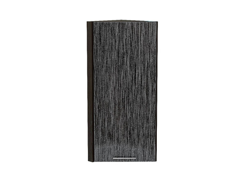 920*300*304 Шкаф верхний торцевой Валерия-М Черный металлик дождь Graphite